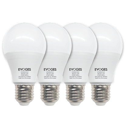 Show details for Star 9W LED A60 Non-Dimmable E27 (Pack of 4) - Very Warm White Picture of Star 9W LED A60 Non-Dimmable E27 (Pack of 4) - Very Warm White