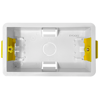 Show details for 2 Gang 35mm Dry Lining Back Box Picture of 2 Gang 35mm Dry Lining Back Box