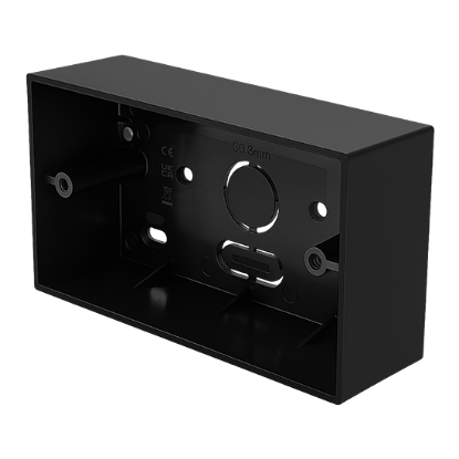 Show details for Vector 2 Gang 44mm PVC Surface Box Black Picture of Vector 2 Gang 44mm PVC Surface Box Black