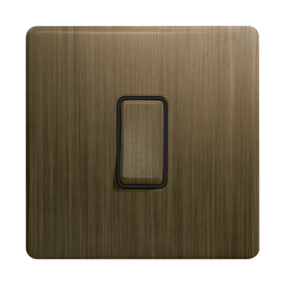 Picture of Terra 1 Gang 2 Way 10AX Single Pole Switch Antique Brushed Brass