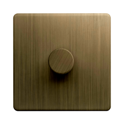 Picture of Terra 250VA 1 Gang Push Dimmer Switch Antique Brushed Brass